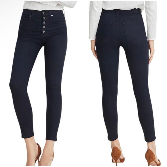 Veronica Beard NWT Debbie Ankle Skinny Jeans Size 25/0 Navy Indigo Button Fly - Picture 1 of 10